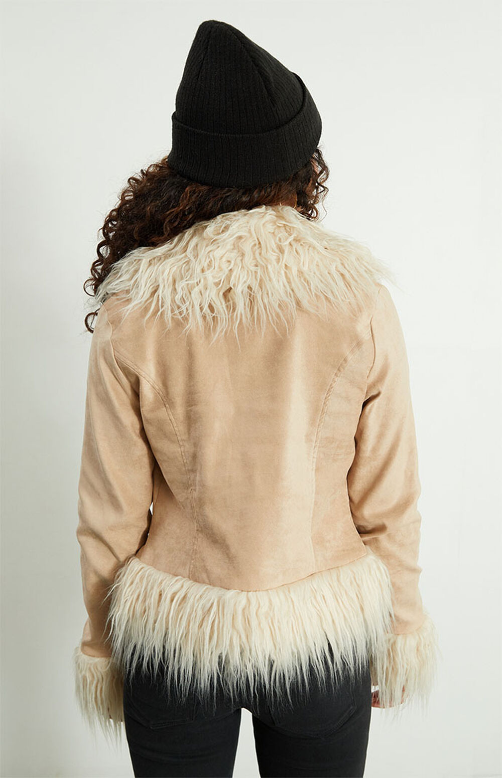 PacSun Tan Fur Lined Jacket PacSun