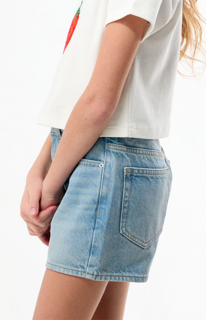 Pacsun Kids Baggy Denim Shorts Medium Blue