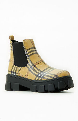 Women's Brown Plaid Darielle Boots image number 1