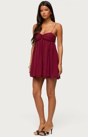 Ariellah Chiffon Babydoll Mini Dress image number 2