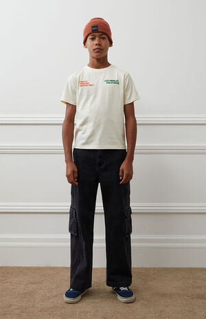 Black Baggy Cargo Jeans image number 2