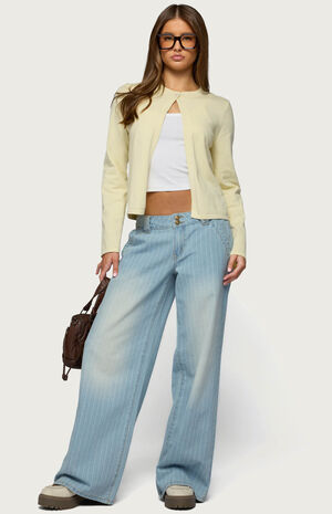 Cory Striped Low Rise Baggy Jeans image number 5