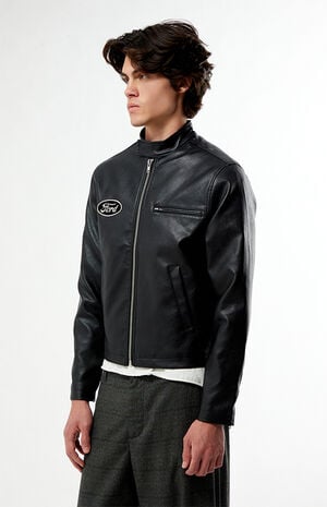 Cafe Racer Faux Leather Jacket image number 3