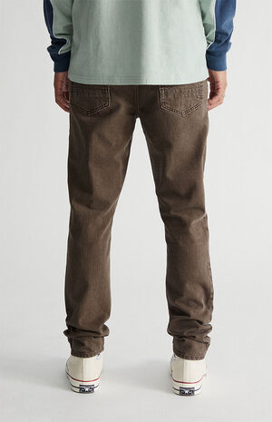 Recycled Milk Chocolate Slim Taper Jeans image number 4