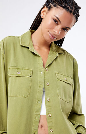 So Stoked Twill Button Down Shirt image number 2