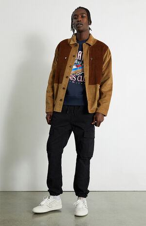 Black Slim Cargo Jogger Pants image number 1