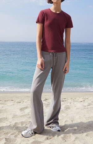 Light Gray Hilary Soft Yoga Baggy Sweatpants image number 4