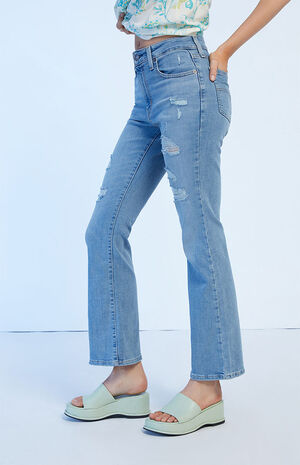 725 Light Blue High Waisted Bootcut Jeans image number 3