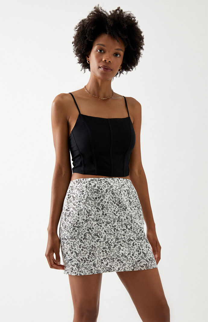 Satin Mini Skirt
