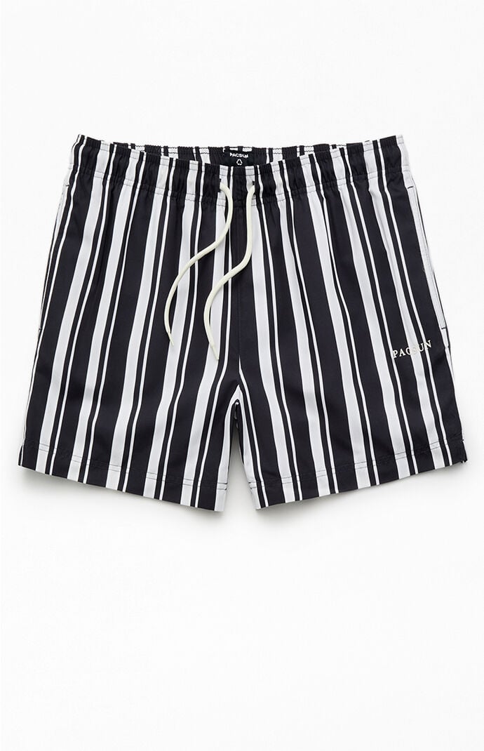 Pacsun Mariner Striped Eco 4.5" Swim Trunks