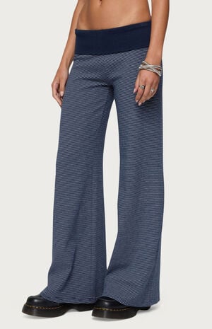 Amarna Striped Fold Over Pants image number 2