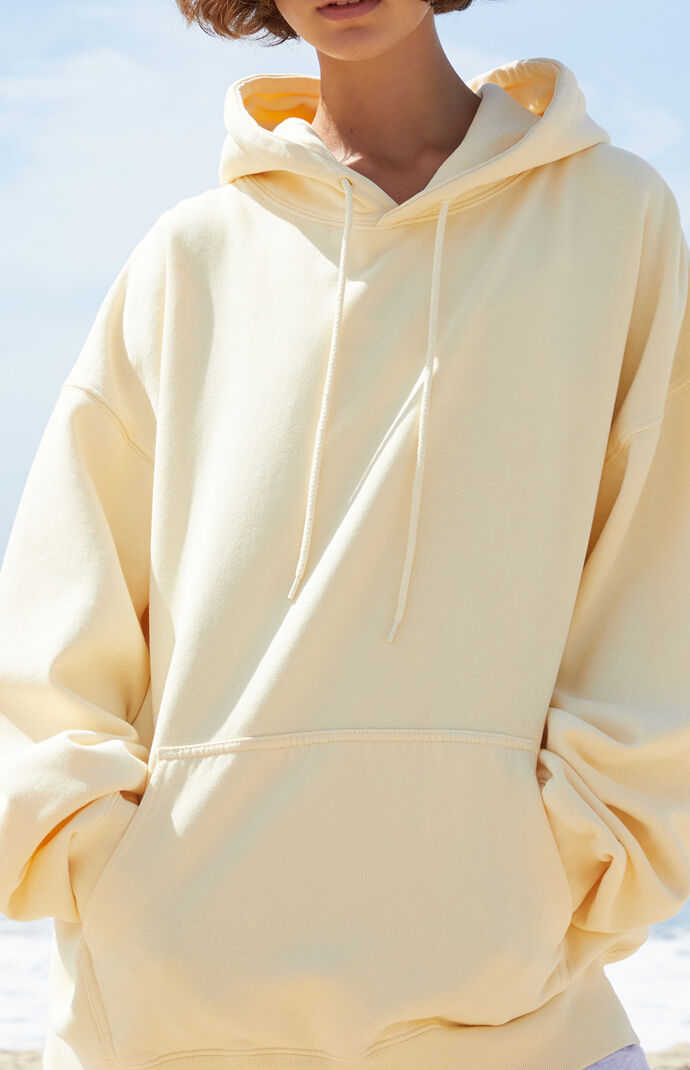 John Galt Yellow Christy Oversized Hoodie