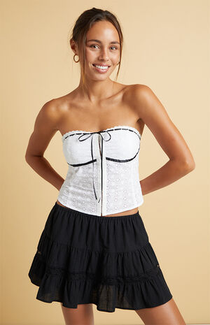 Maxine Strapless Eyelet Corset image number 1
