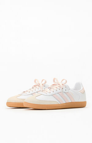 Women's White & Pink Samba OG Sneakers image number 2