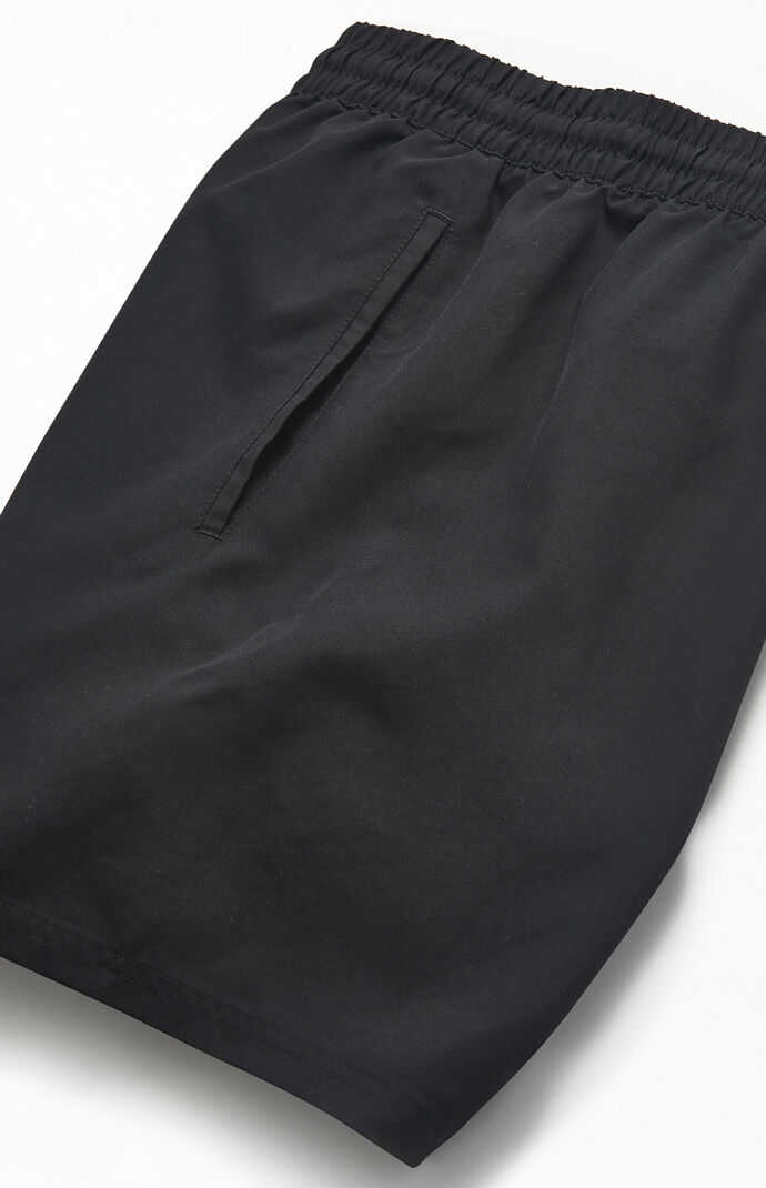 Black Big Trefoil Swim Trunks