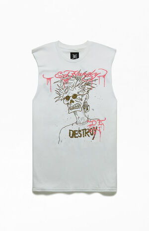 Punk Skull Muscle Tank Top image number 1