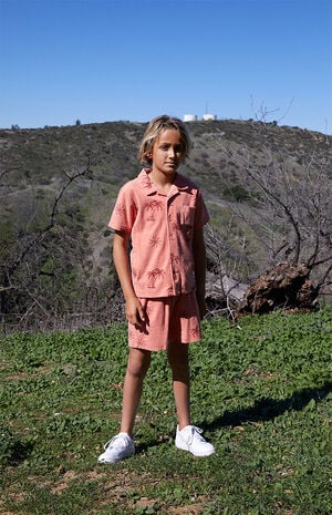 Palm Tree Terry Camp Shirt image number 6