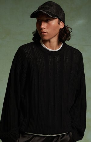 by Pacsun Tonal Stripe Long Sleeve Sweater image number 4