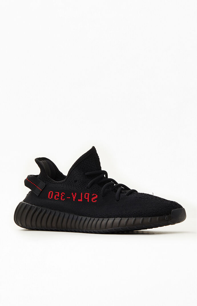 adidas Black Red Yeezy Boost 350 V2 Shoes PacSun