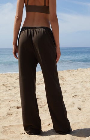 Brown Autumn Tie Baggy Sweatpants image number 3