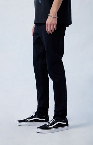 High Stretch Black Stacked Skinny Jeans image number 3