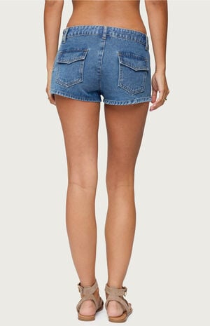 Olivera Lace Up Denim Mini Skort image number 3