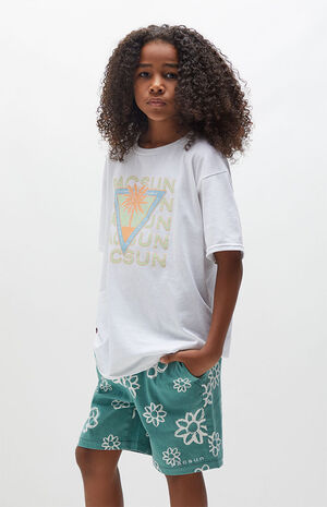 Green Flower Volley Shorts image number 2