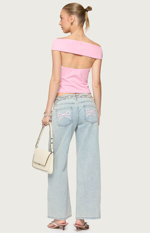 Mikkey Cut Out Off Shoulder Top image number 4