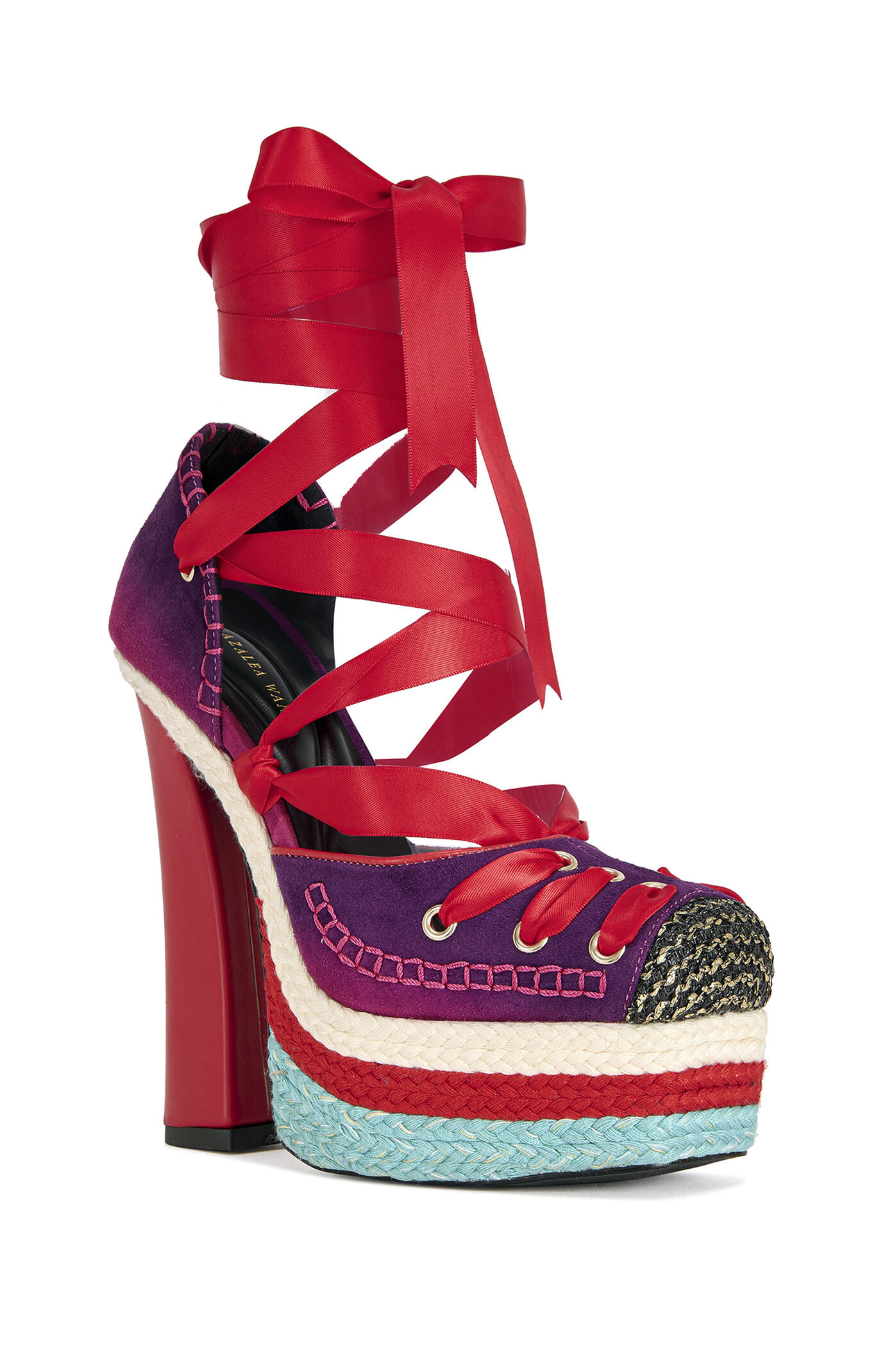 AZALEA WANG Women's Fonteyn Red Ballerina Platform Sandals