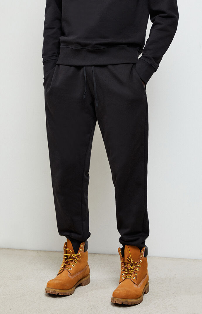 adidas track pants with timbs