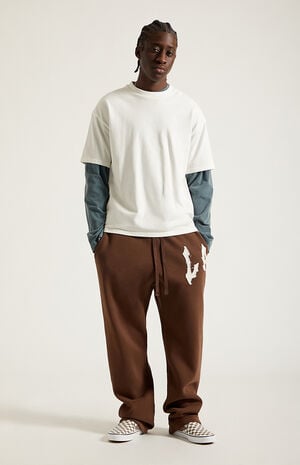LA Raw Applique Baggy Sweatpants image number 6