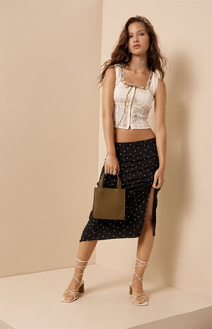 Belle Lace Trim Corset Top image number 2