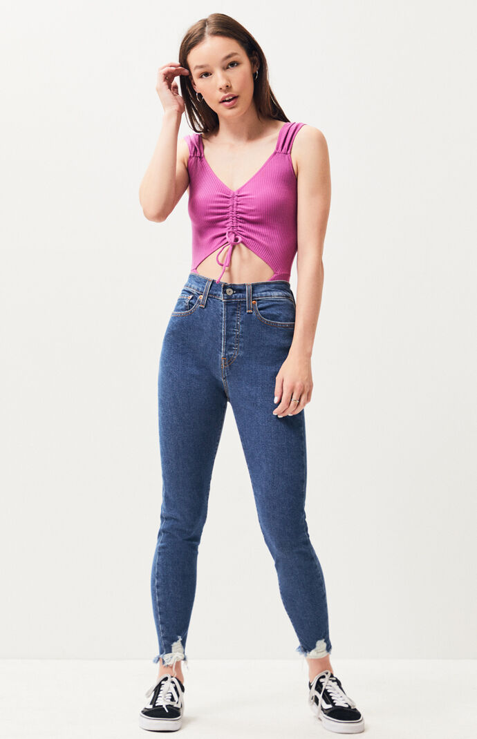 levi's wedgie high rise turn to stone