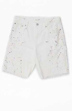 Cream Carpenter Denim Shorts image number 1