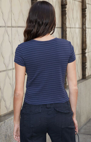 Blue & Navy Striped Ashlyn T-Shirt image number 3