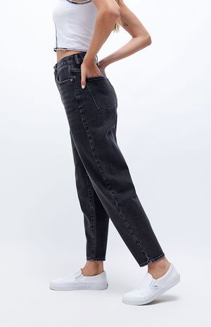 Black High Waisted Balloon Jeans image number 2