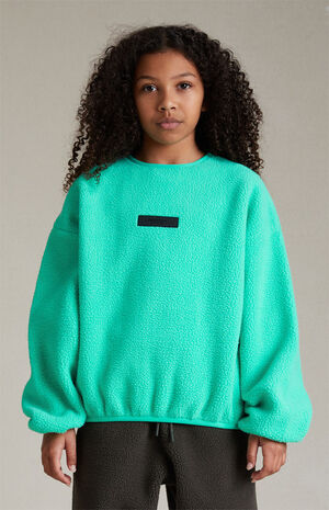 Essentials Mint Leaf Polar Fleece Crew Neck Sweatshirt image number 1