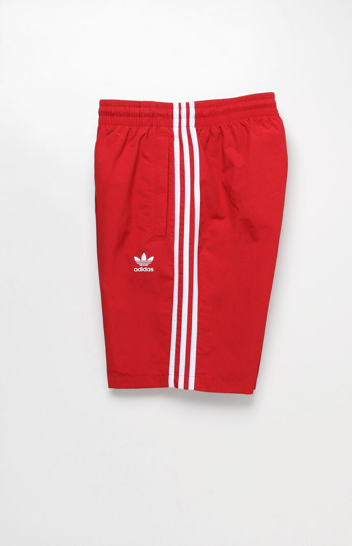 mens red adidas swim shorts