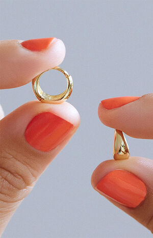 Nate Bold Huggie Hoop Earrings image number 3