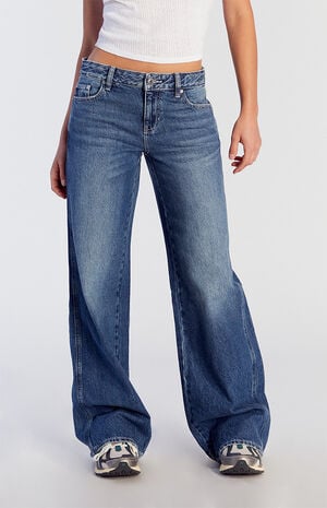 Casey Low Rise Baggy Jeans Medium Indigo