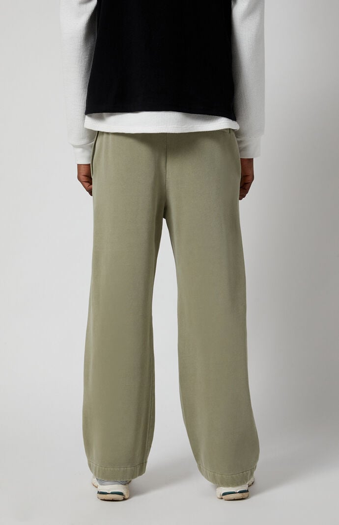 Pacsun Green Fleece Extreme Baggy Sweatpants | Pacsun
