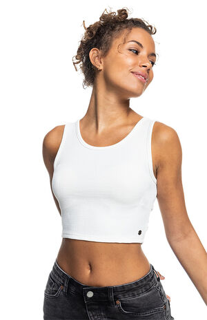 White Good Keepsake Crop Tank Top image number 1