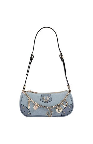 Horseshoe Chain Denim Shoulder Bag image number 1