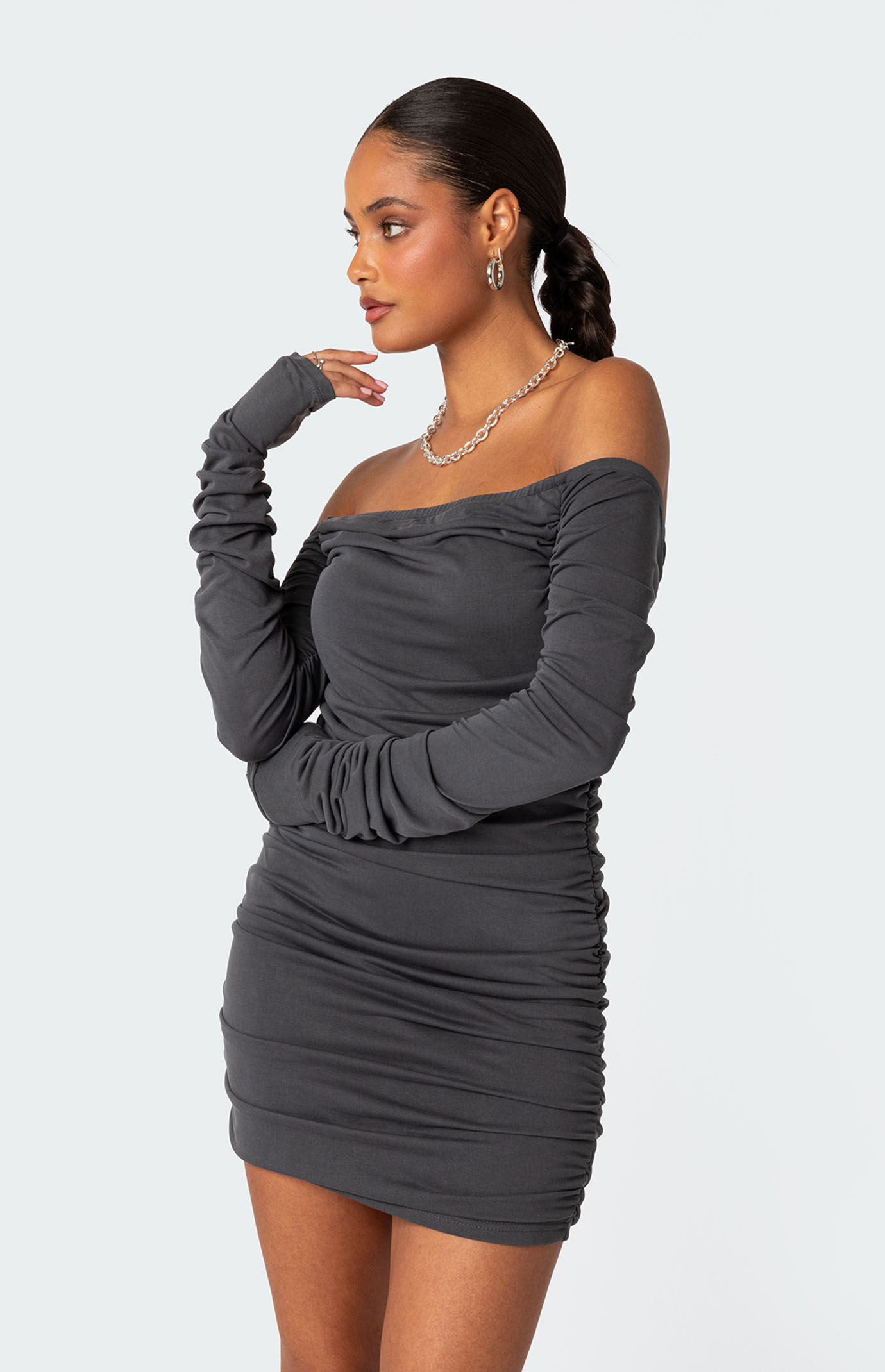 Edikted Cyra Ruched Mini Dress PacSun