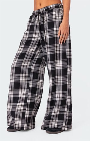 Lounge Around Plaid Wide Leg Pants image number 4