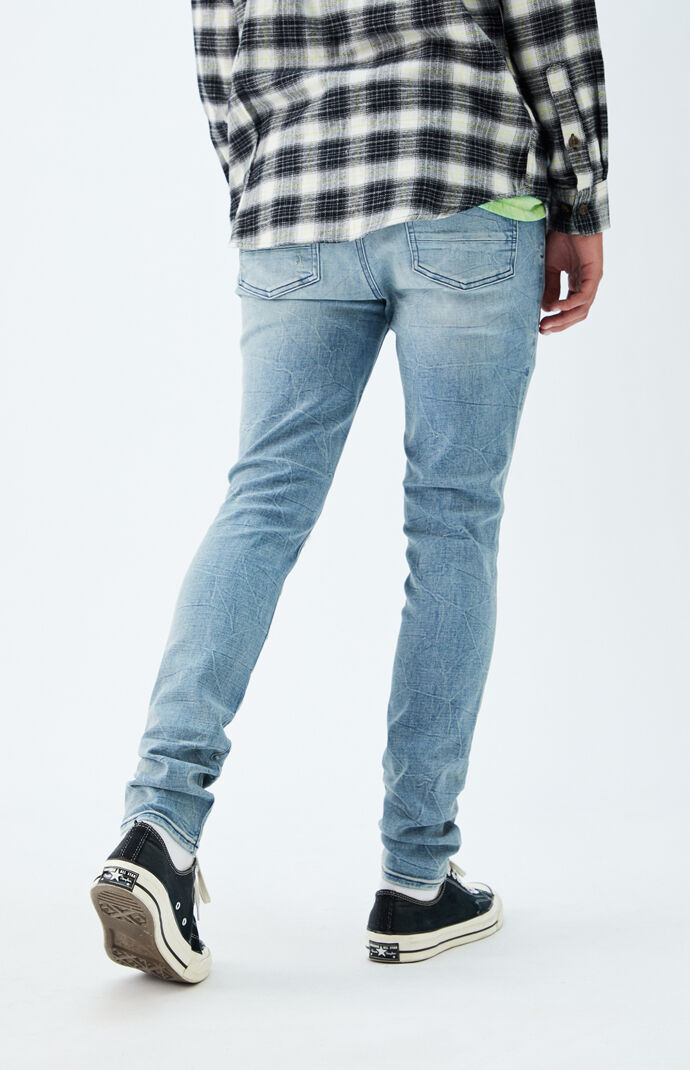 Light Ripped Stacked Skinny Jeans