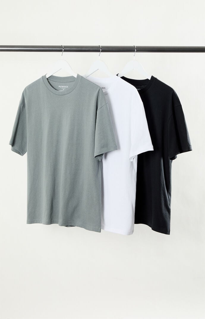 Pacsun 3 Pack Reece Solid Color T-Shirts