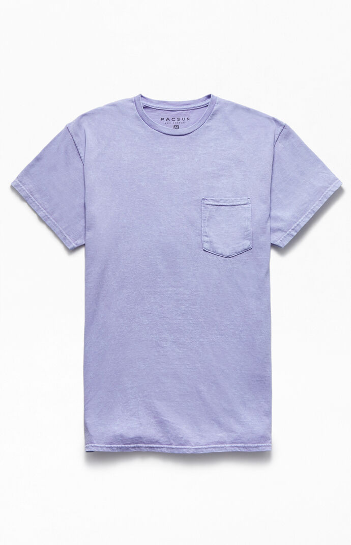 Violet Acid Wash Pocket T-Shirt