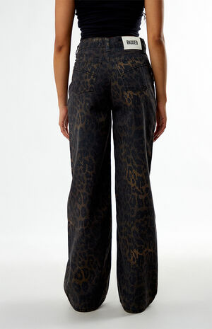 Dark Leopard Release Baggy Jeans image number 4