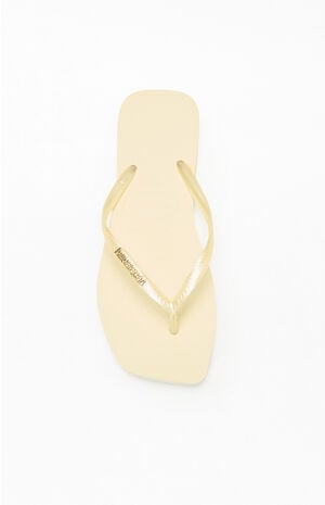 Women's Slim Square Metallic Sandals image number 5